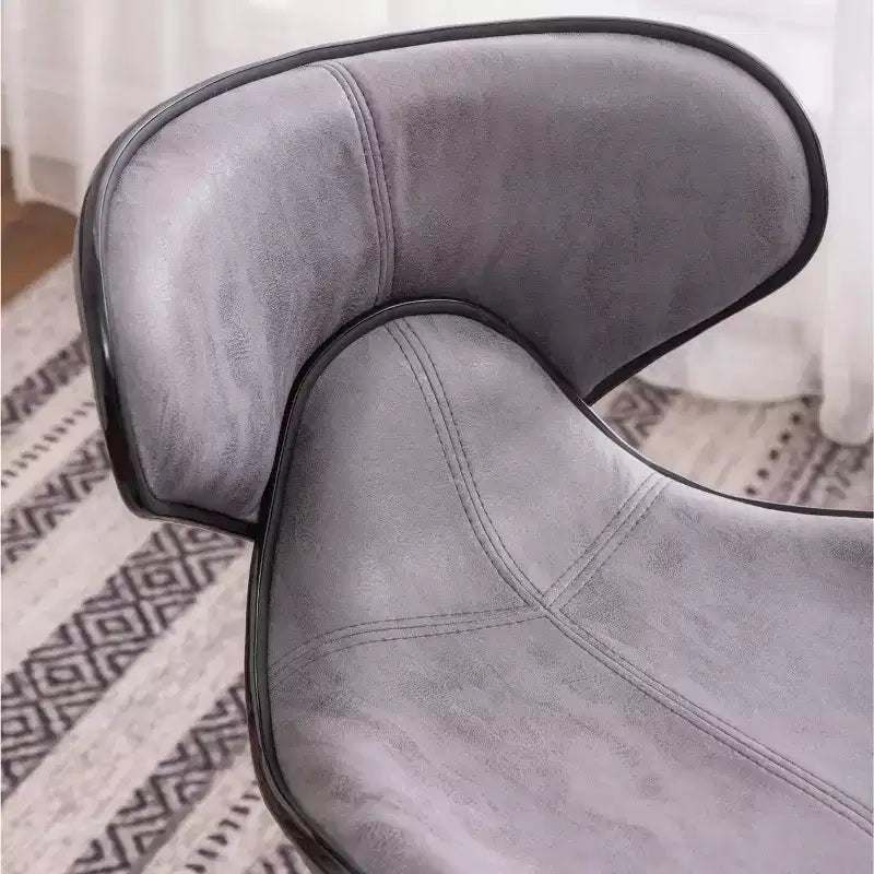 Tabouret de bar pivotant et réglable Masaccio Upholstery Airlift avec base chromée, gris vieilli, lot de 2