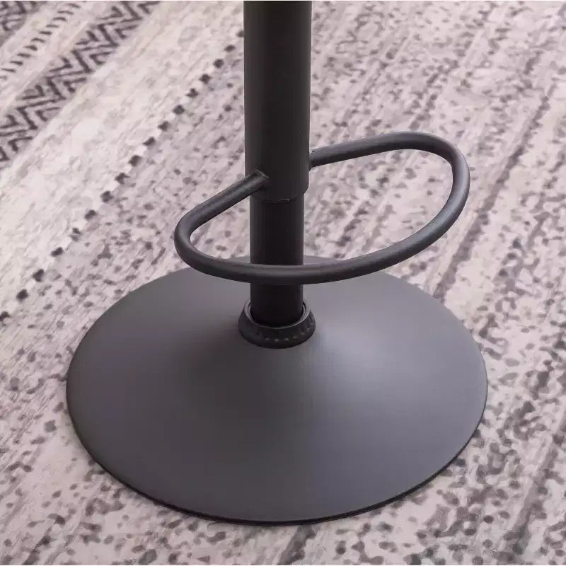 Tabouret de bar pivotant et réglable Masaccio Upholstery Airlift avec base chromée, gris vieilli, lot de 2