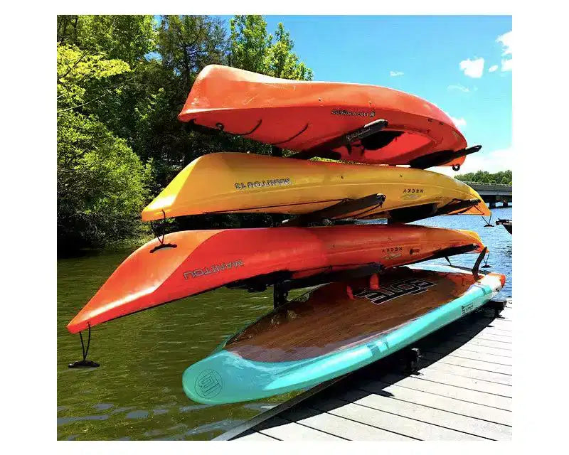 Rangement pour kayaks Chesapeake | Support de quai réglable | Au-dessus de l'eau | 4 niveaux