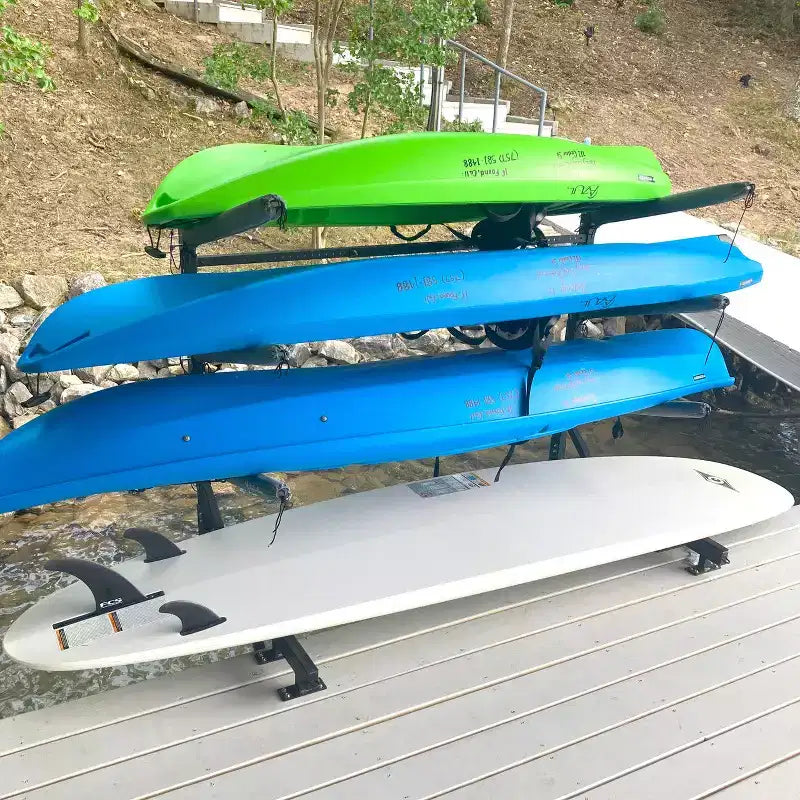 Rangement pour kayaks Chesapeake | Support de quai réglable | Au-dessus de l'eau | 4 niveaux