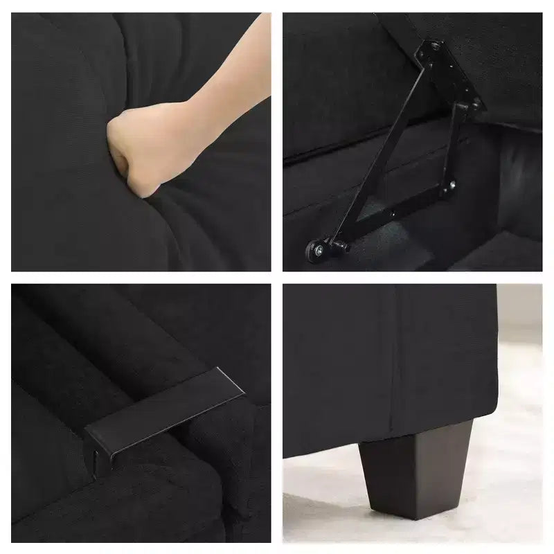 Fauteuil d'appoint en chenille avec pouf, fauteuil de canapé rembourré confortable avec accoudoirs pour salon et chambre