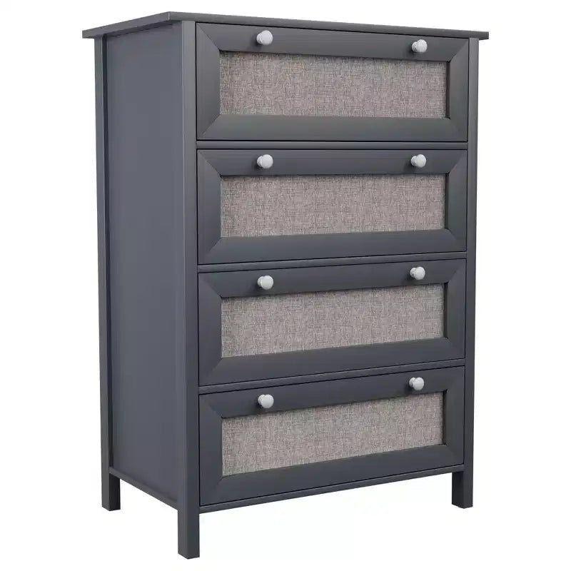 Commode de Chambre, Commode de 70 cm de large avec 4 tiroirs, Commode Moderne, Grande Capacité, Armoire de Rangement pour Chambre à Coucher, Couloir