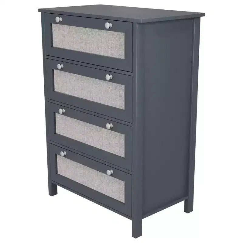 Commode de Chambre, Commode de 70 cm de large avec 4 tiroirs, Commode Moderne, Grande Capacité, Armoire de Rangement pour Chambre à Coucher, Couloir