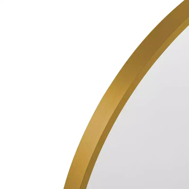 Miroir mural arqué pour salle de bain avec cadre métallique à coins arrondis pour décoration murale, lot de 2