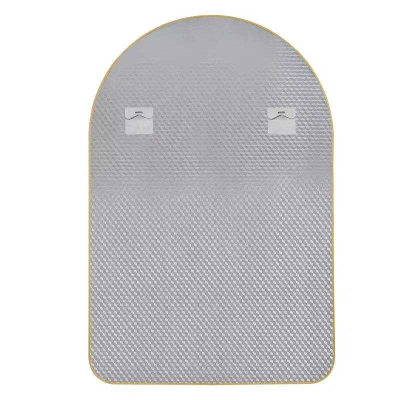 Miroir mural arqué pour salle de bain avec cadre métallique à coins arrondis pour décoration murale, lot de 2