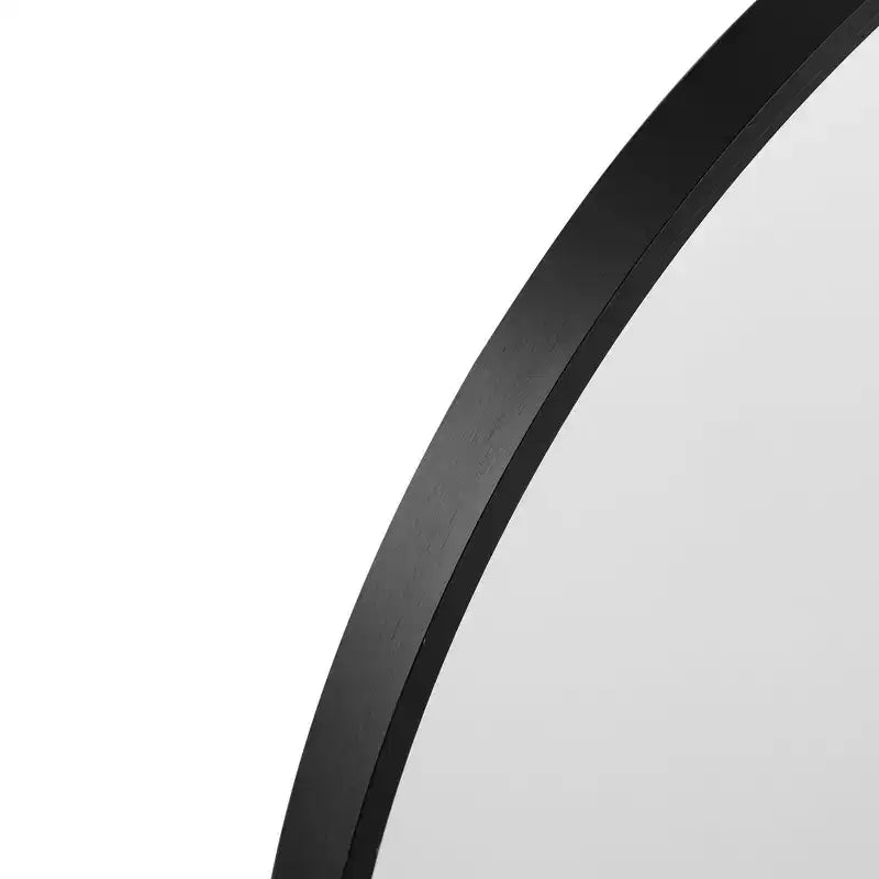 Miroir mural arqué pour salle de bain avec cadre métallique à coins arrondis pour décoration murale, lot de 2