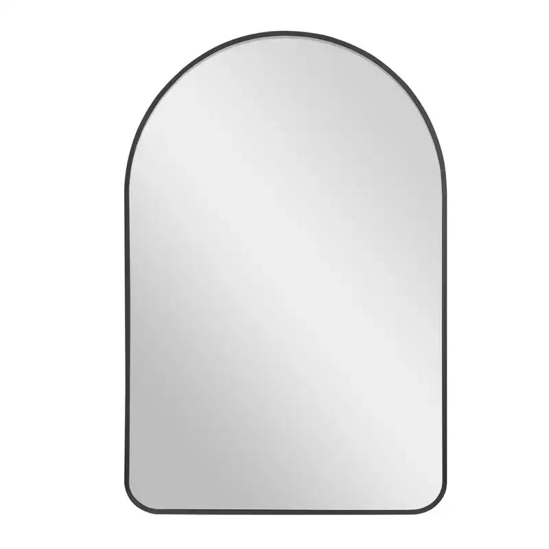 Miroir mural arqué pour salle de bain avec cadre métallique à coins arrondis pour décoration murale, lot de 2