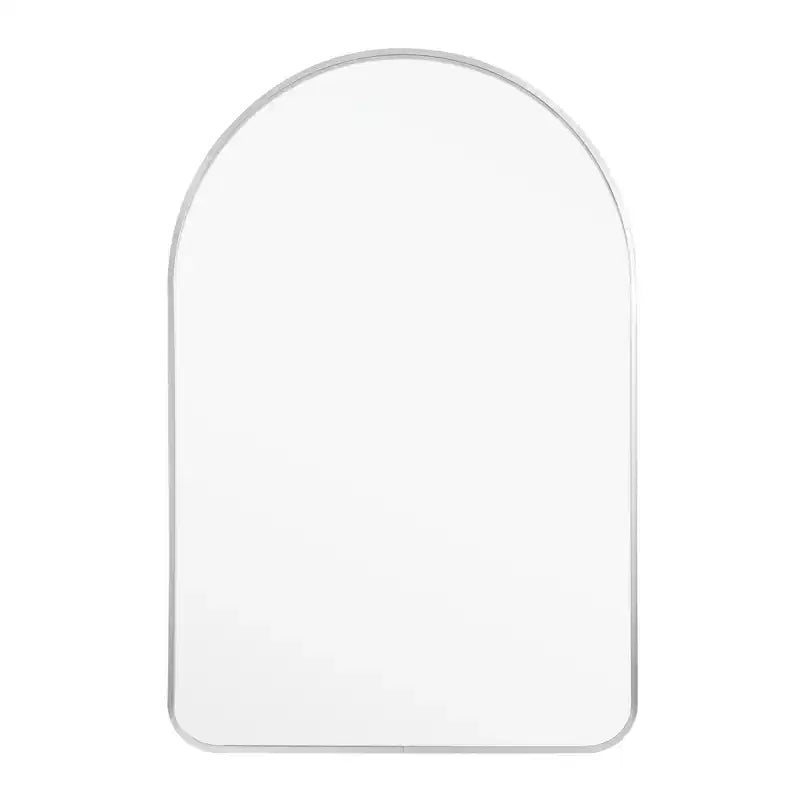 Miroir mural arqué pour salle de bain avec cadre métallique à coins arrondis pour décoration murale, lot de 2