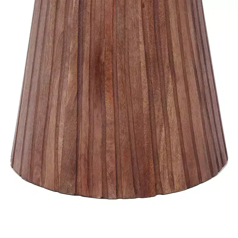 Table d'appoint ronde en bois de manguier Arbor, Noyer