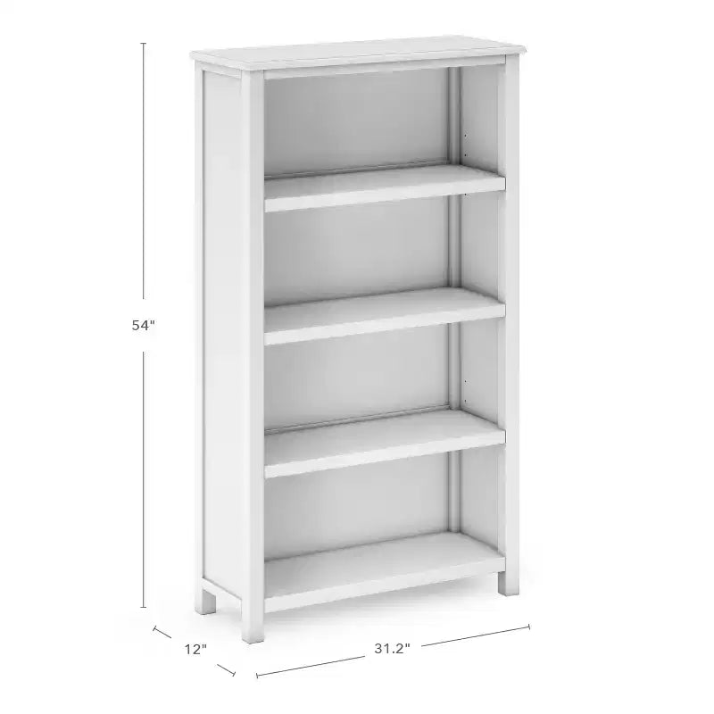 Étagère à 4 niveaux Taiga - Bibliothèque et meuble de rangement 54 pour chambres d'enfants ou salles de jeux, meuble en bois pour livres, jouets, fournitures scolaires