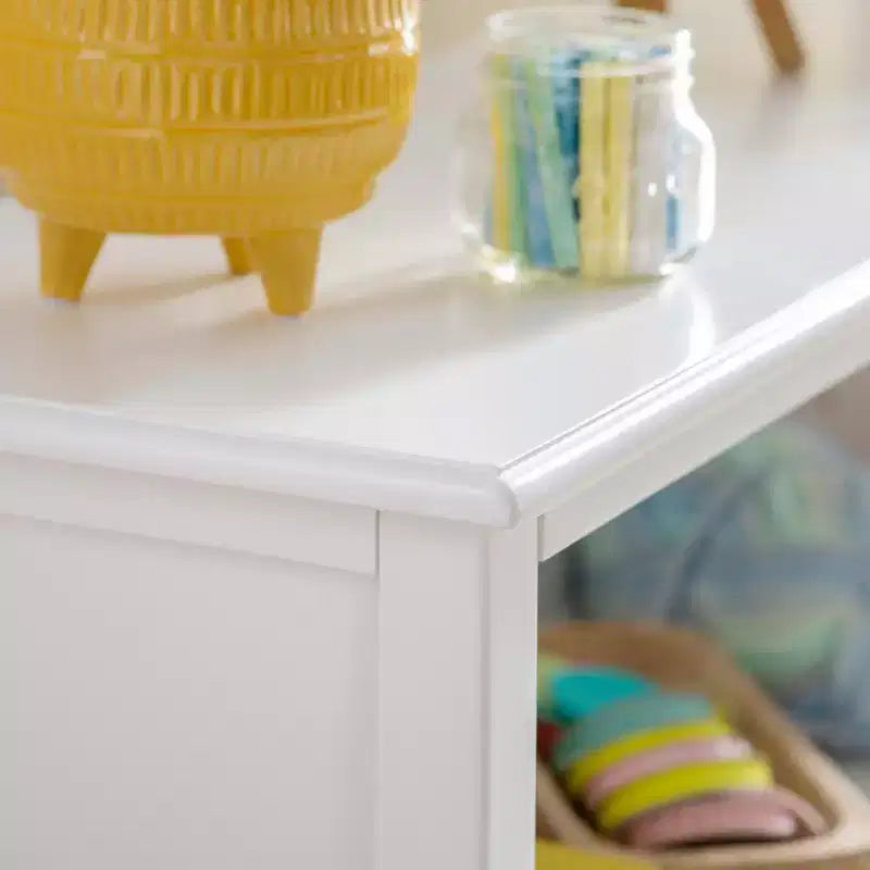 Étagère à 4 niveaux Taiga - Bibliothèque et meuble de rangement 54 pour chambres d'enfants ou salles de jeux, meuble en bois pour livres, jouets, fournitures scolaires