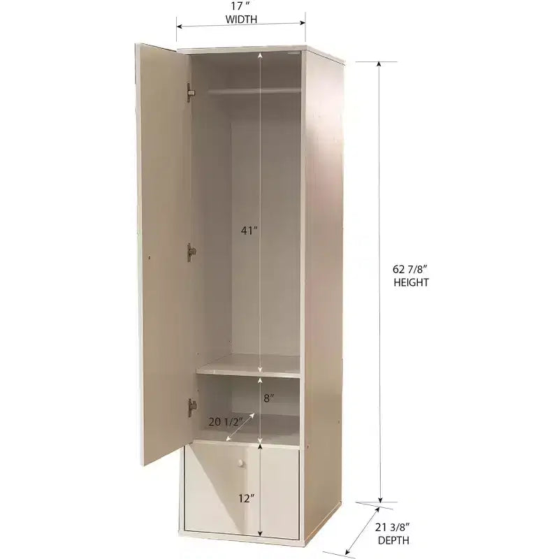 Armoire de rangement Corry, Blanc