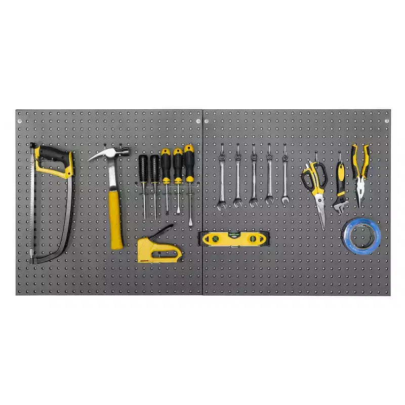Ensemble de panneaux perforés UltraHD 2 pièces avec assortiment de 23 crochets, 61 cm l x 61 cm P