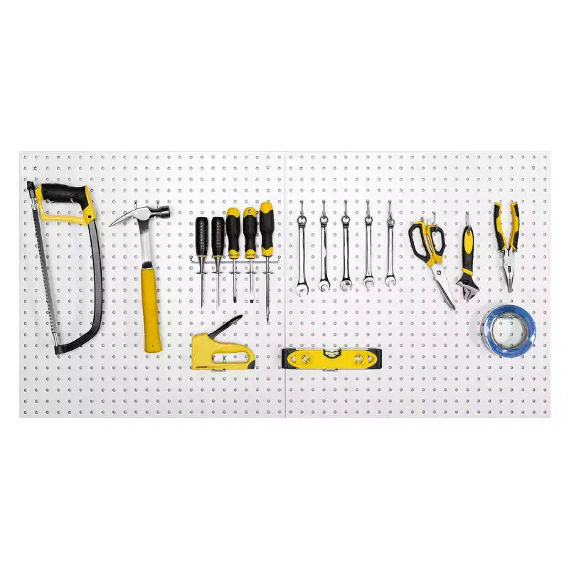 Ensemble de panneaux perforés UltraHD 2 pièces avec assortiment de 23 crochets, 61 cm l x 61 cm P