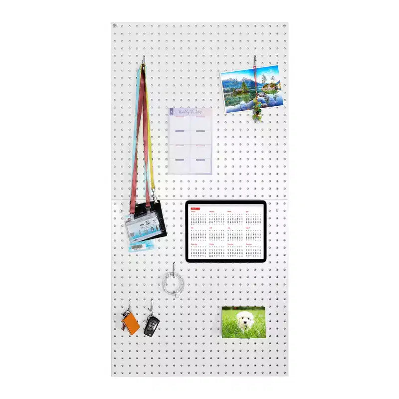 Ensemble de panneaux perforés UltraHD 2 pièces avec assortiment de 23 crochets, 61 cm l x 61 cm P