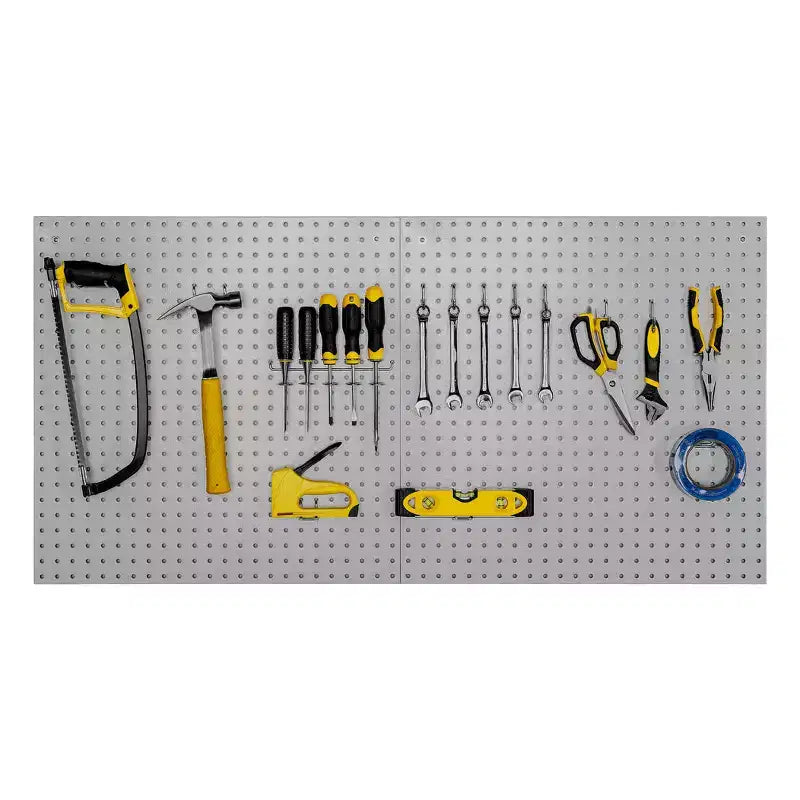 Ensemble de panneaux perforés UltraHD 2 pièces avec assortiment de 23 crochets, 61 cm l x 61 cm P