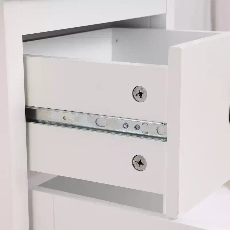 Meuble colonne de salle de bain 63 po en bois blanc
