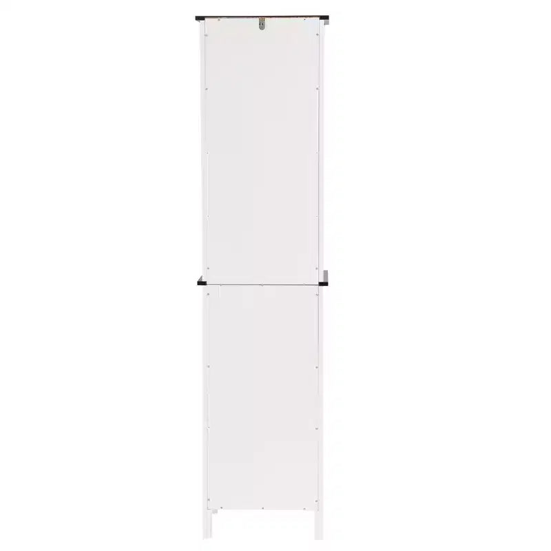 Meuble colonne de salle de bain 63 po en bois blanc