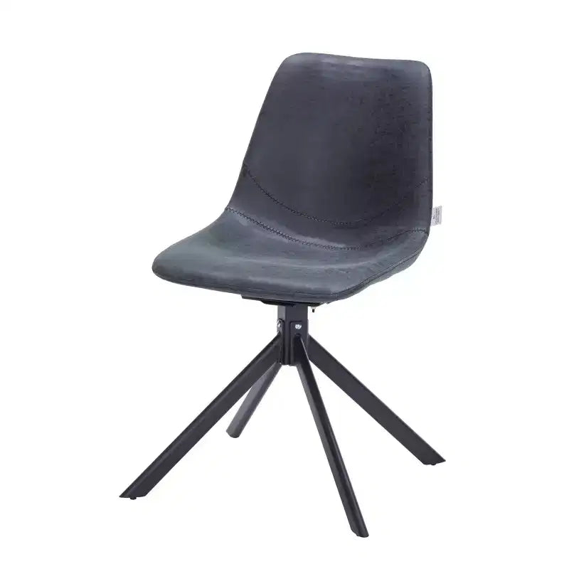 Chaise de salle à manger pivotante en cuir moderne Markley, assise rembourrée avec pieds en métal, chaise d'appoint confortable pour cuisine, salle à manger ou café