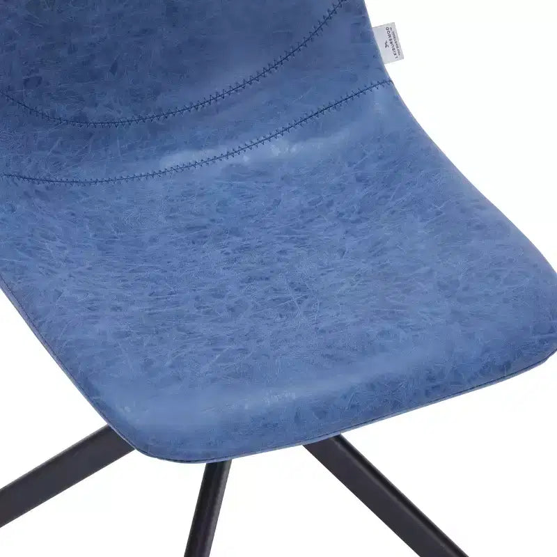 Chaise de salle à manger pivotante en cuir moderne Markley, assise rembourrée avec pieds en métal, chaise d'appoint confortable pour cuisine, salle à manger ou café
