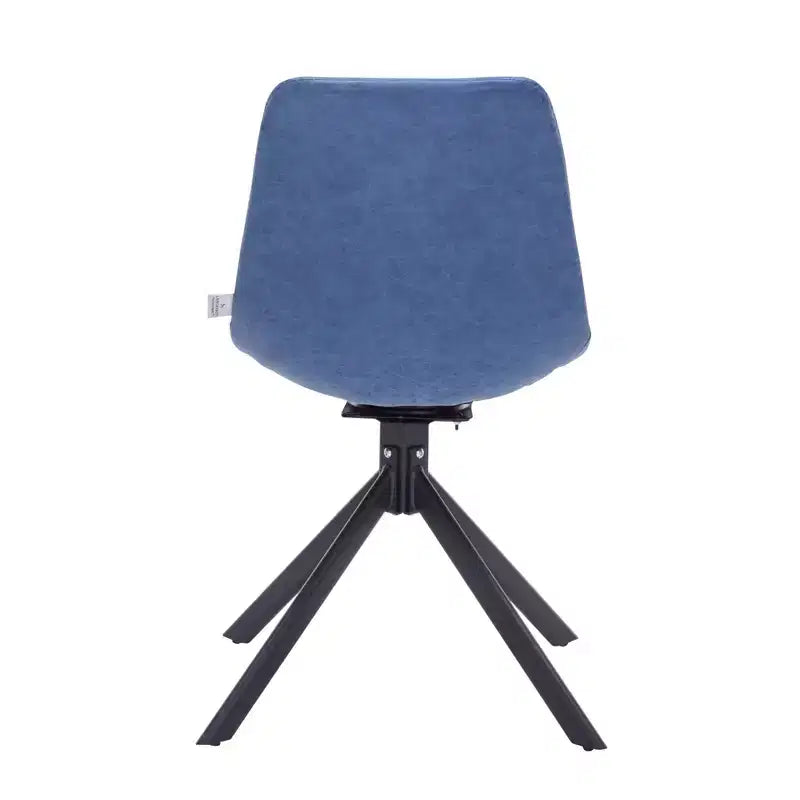 Chaise de salle à manger pivotante en cuir moderne Markley, assise rembourrée avec pieds en métal, chaise d'appoint confortable pour cuisine, salle à manger ou café