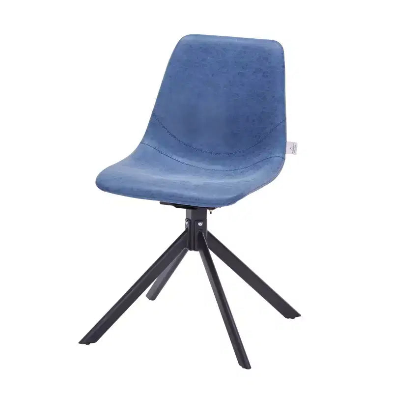 Chaise de salle à manger pivotante en cuir moderne Markley, assise rembourrée avec pieds en métal, chaise d'appoint confortable pour cuisine, salle à manger ou café