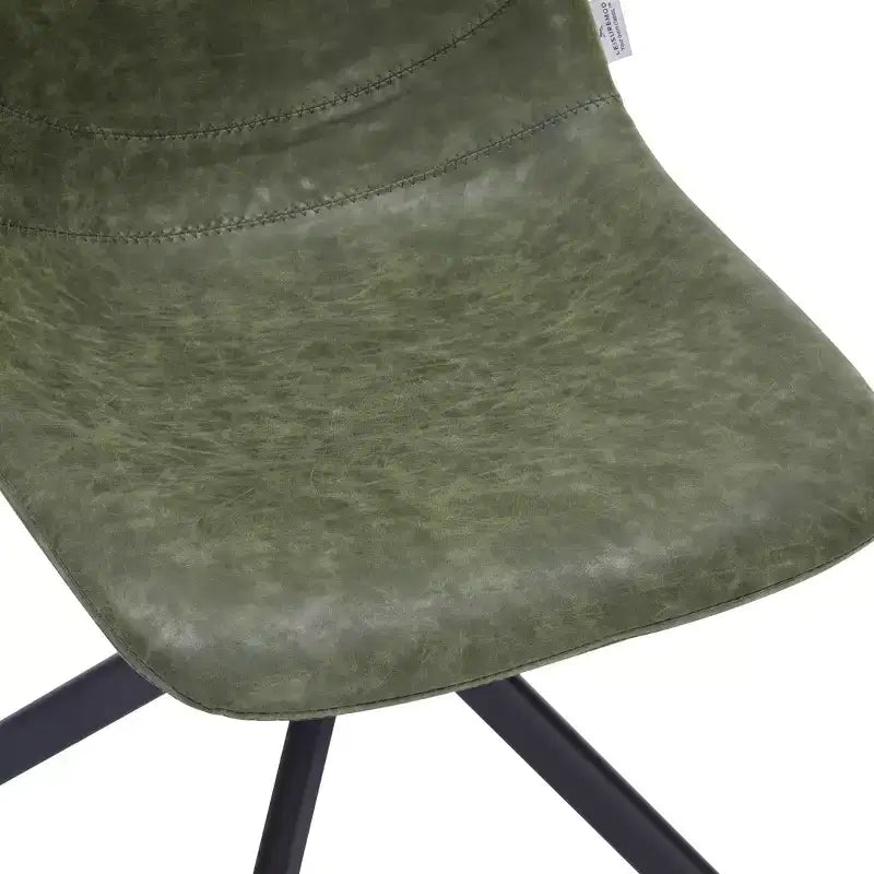 Chaise de salle à manger pivotante en cuir moderne Markley, assise rembourrée avec pieds en métal, chaise d'appoint confortable pour cuisine, salle à manger ou café
