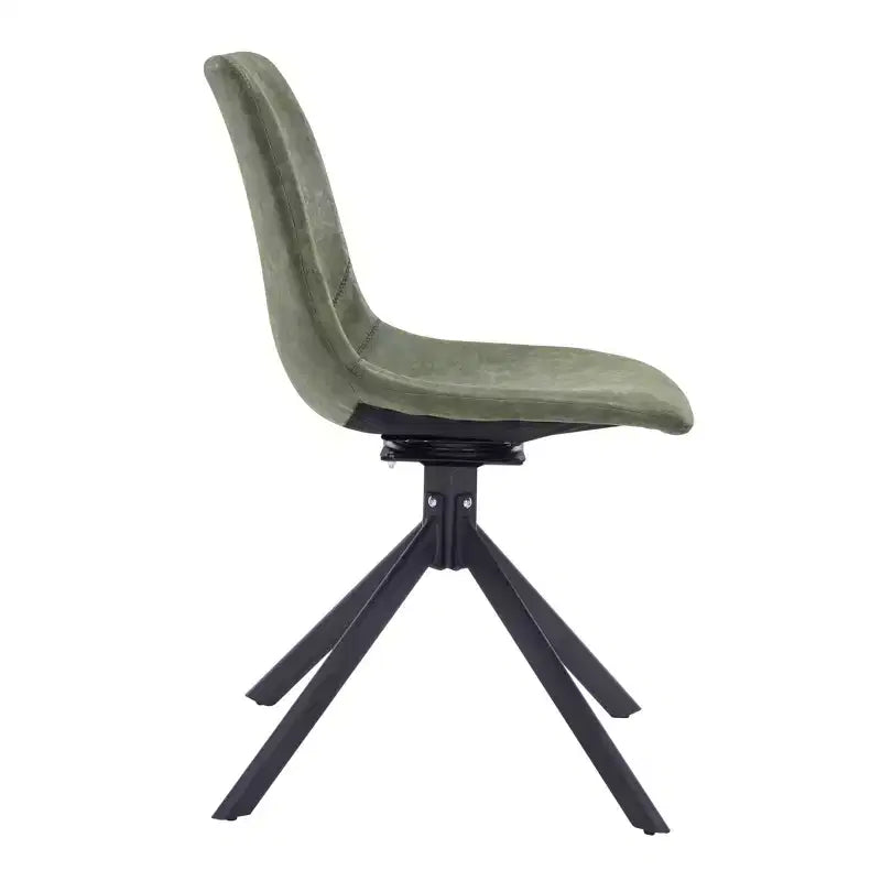 Chaise de salle à manger pivotante en cuir moderne Markley, assise rembourrée avec pieds en métal, chaise d'appoint confortable pour cuisine, salle à manger ou café