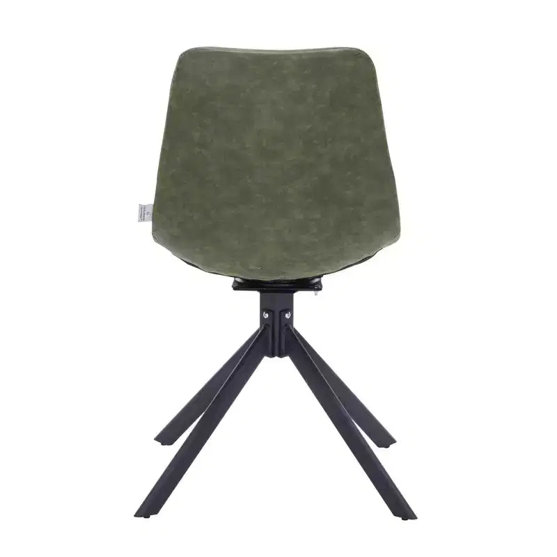 Chaise de salle à manger pivotante en cuir moderne Markley, assise rembourrée avec pieds en métal, chaise d'appoint confortable pour cuisine, salle à manger ou café
