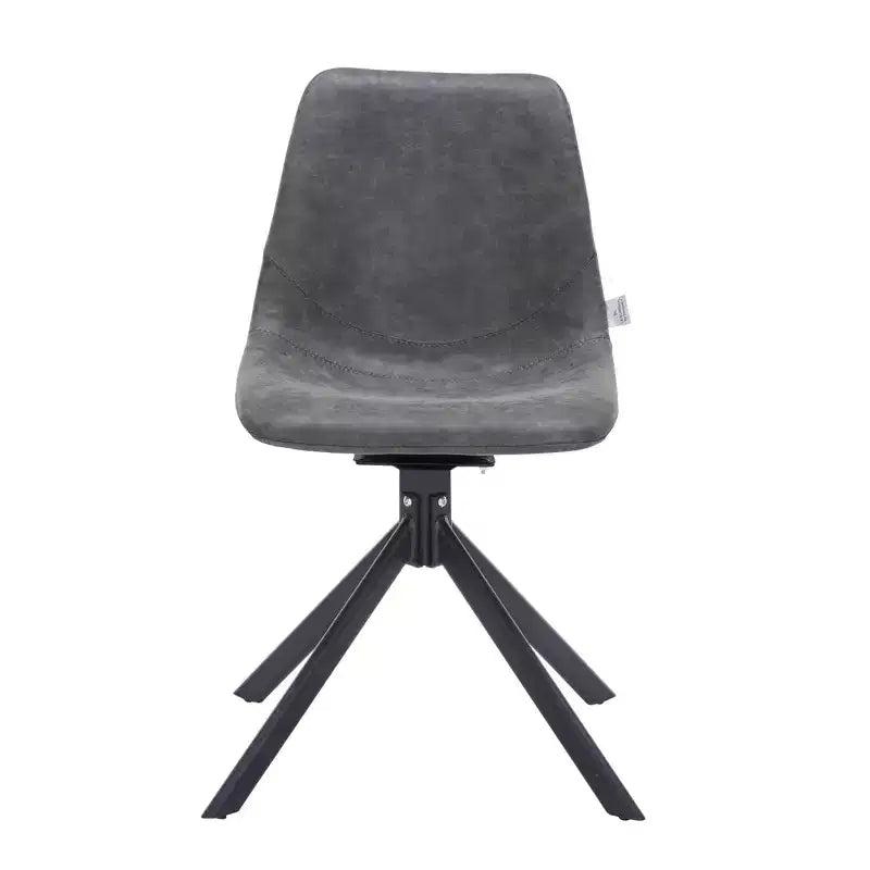 Chaise de salle à manger pivotante en cuir moderne Markley, assise rembourrée avec pieds en métal, chaise d'appoint confortable pour cuisine, salle à manger ou café