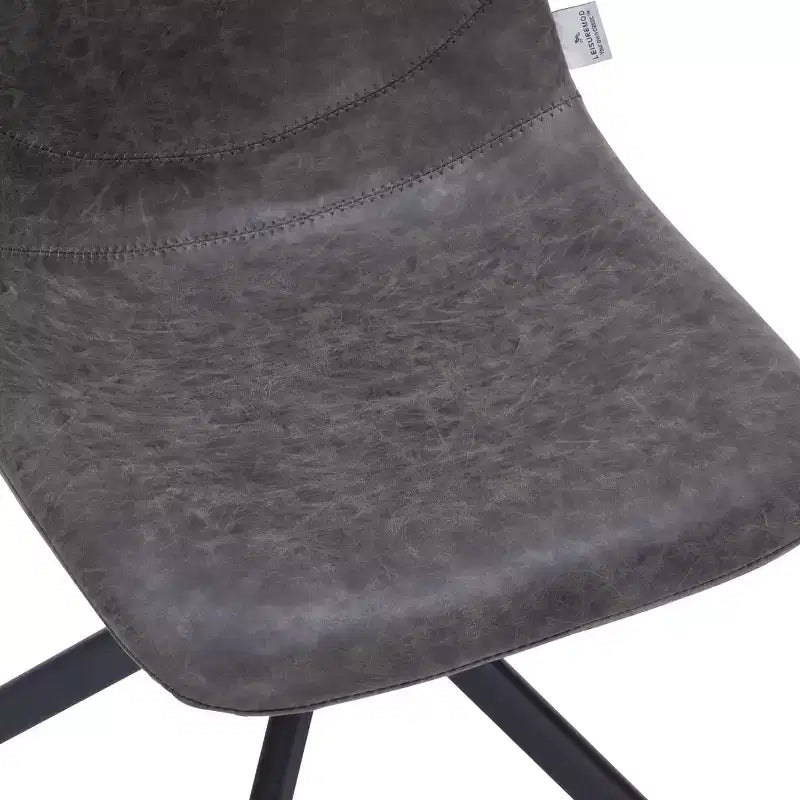Chaise de salle à manger pivotante en cuir moderne Markley, assise rembourrée avec pieds en métal, chaise d'appoint confortable pour cuisine, salle à manger ou café