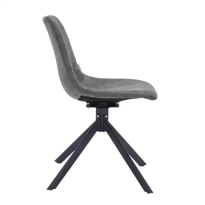 Chaise de salle à manger pivotante en cuir moderne Markley, assise rembourrée avec pieds en métal, chaise d'appoint confortable pour cuisine, salle à manger ou café