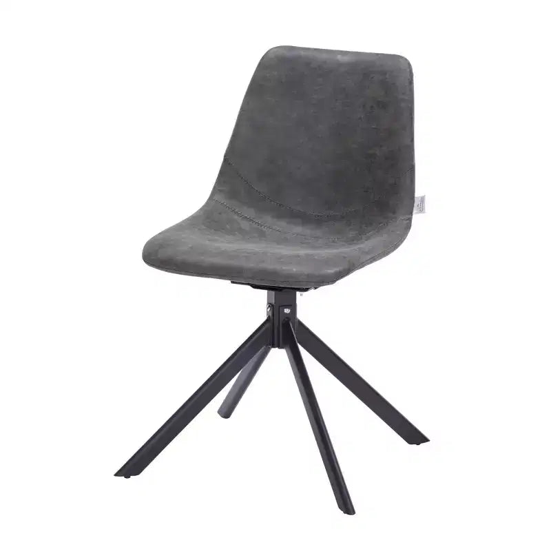 Chaise de salle à manger pivotante en cuir moderne Markley, assise rembourrée avec pieds en métal, chaise d'appoint confortable pour cuisine, salle à manger ou café