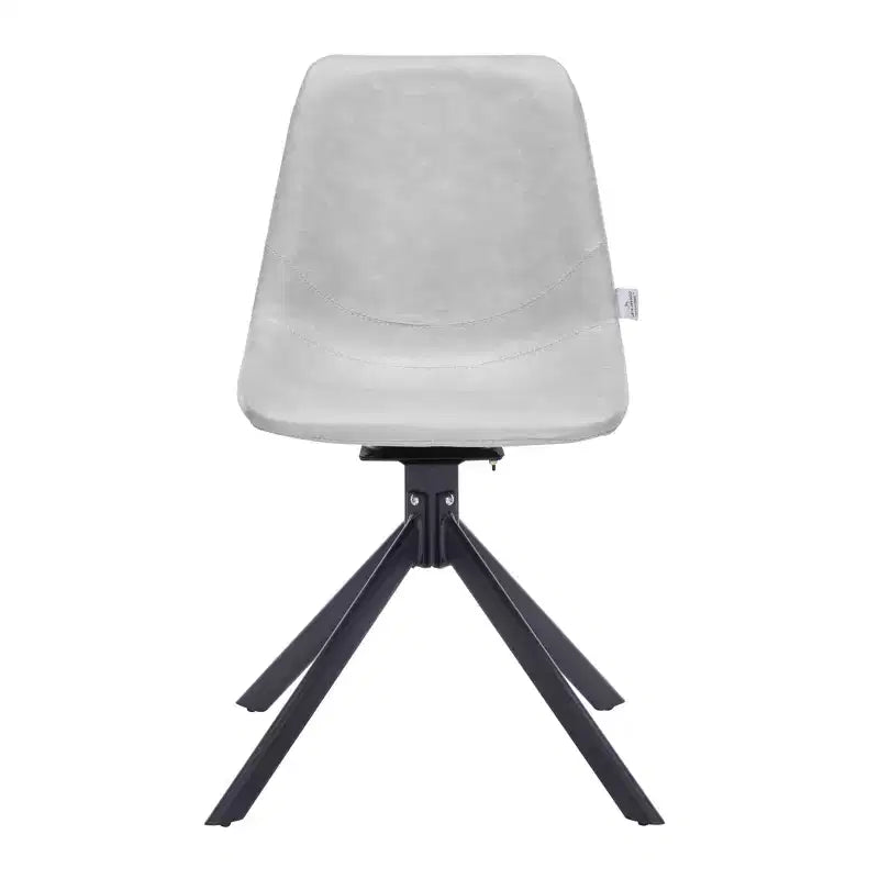 Chaise de salle à manger pivotante en cuir moderne Markley, assise rembourrée avec pieds en métal, chaise d'appoint confortable pour cuisine, salle à manger ou café