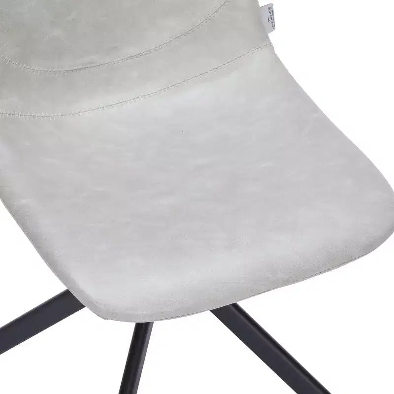 Chaise de salle à manger pivotante en cuir moderne Markley, assise rembourrée avec pieds en métal, chaise d'appoint confortable pour cuisine, salle à manger ou café
