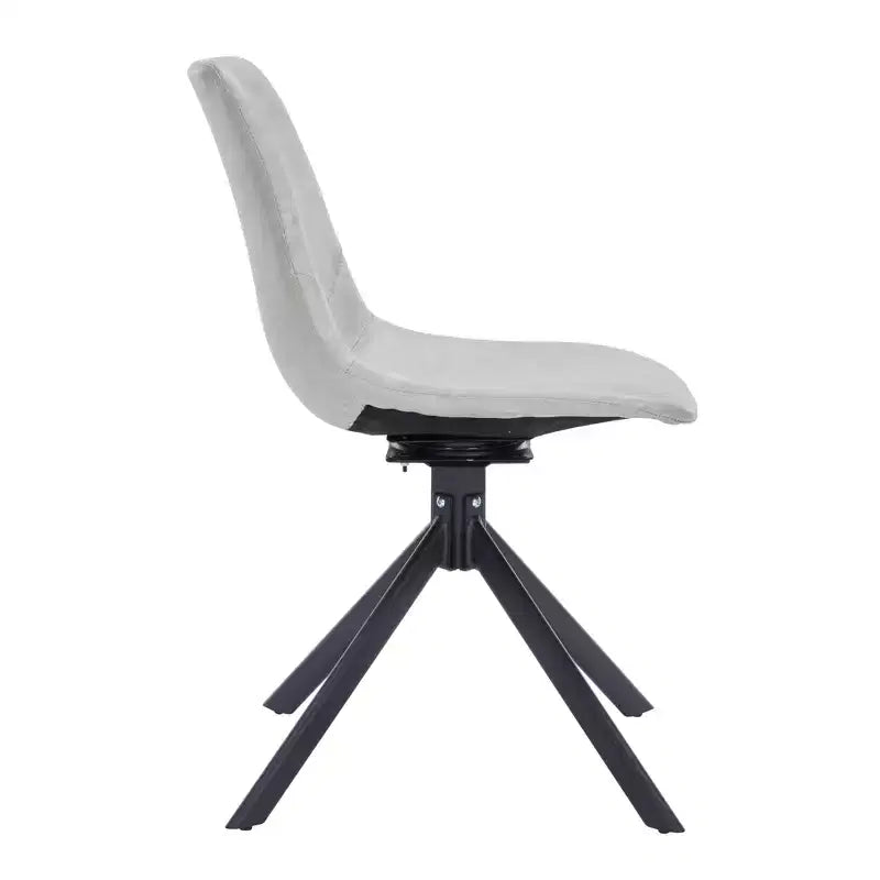 Chaise de salle à manger pivotante en cuir moderne Markley, assise rembourrée avec pieds en métal, chaise d'appoint confortable pour cuisine, salle à manger ou café