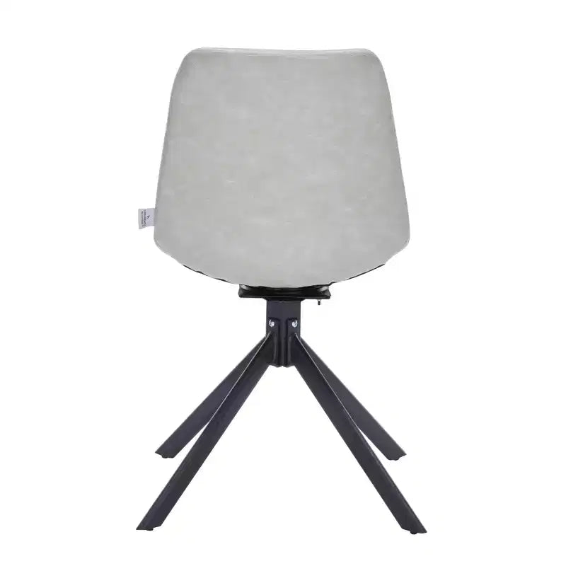 Chaise de salle à manger pivotante en cuir moderne Markley, assise rembourrée avec pieds en métal, chaise d'appoint confortable pour cuisine, salle à manger ou café