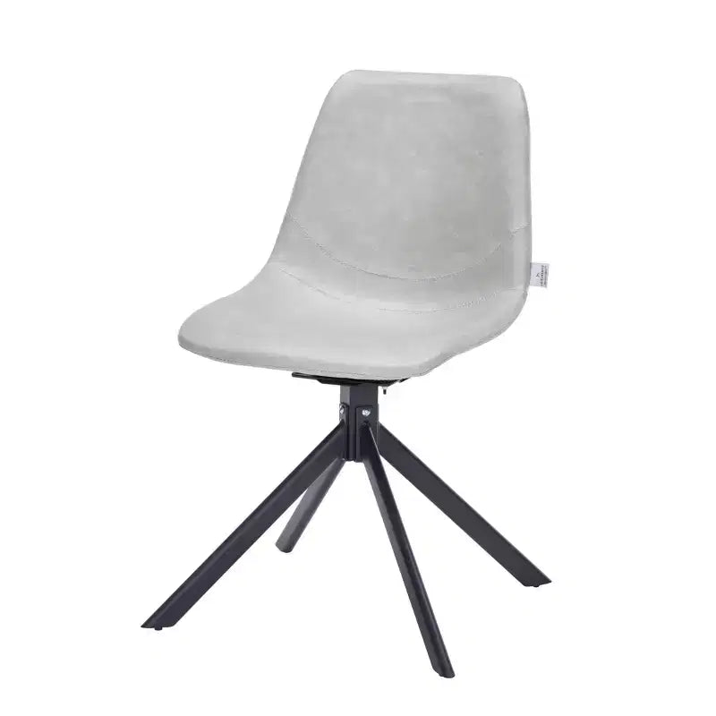 Chaise de salle à manger pivotante en cuir moderne Markley, assise rembourrée avec pieds en métal, chaise d'appoint confortable pour cuisine, salle à manger ou café