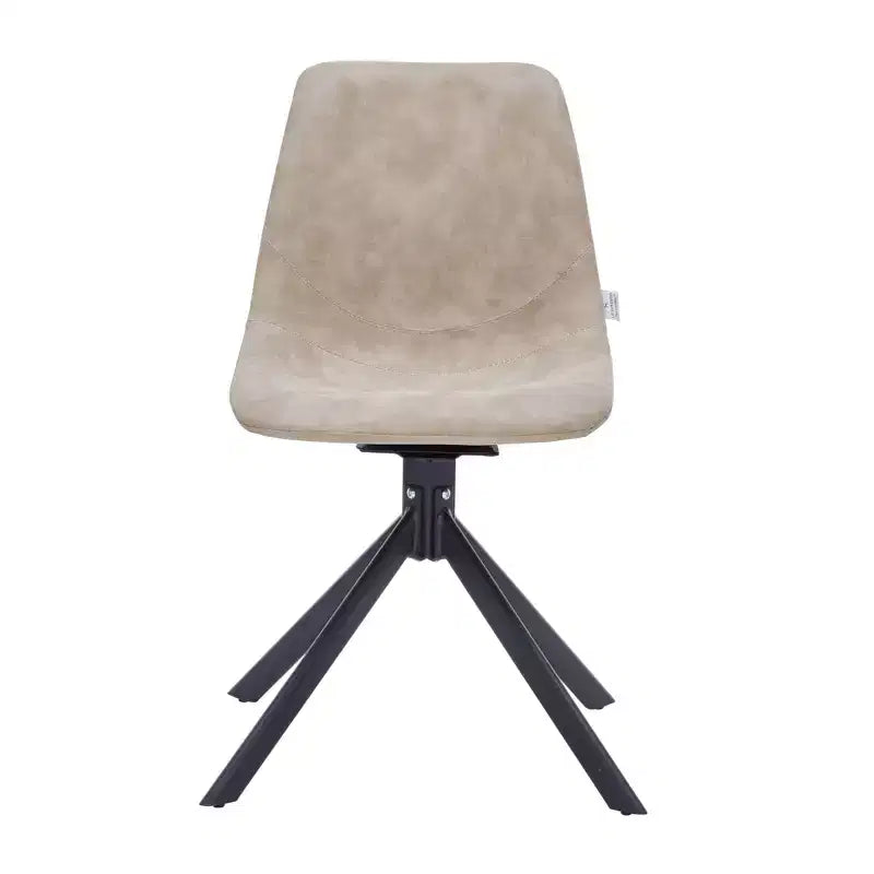 Chaise de salle à manger pivotante en cuir moderne Markley, assise rembourrée avec pieds en métal, chaise d'appoint confortable pour cuisine, salle à manger ou café