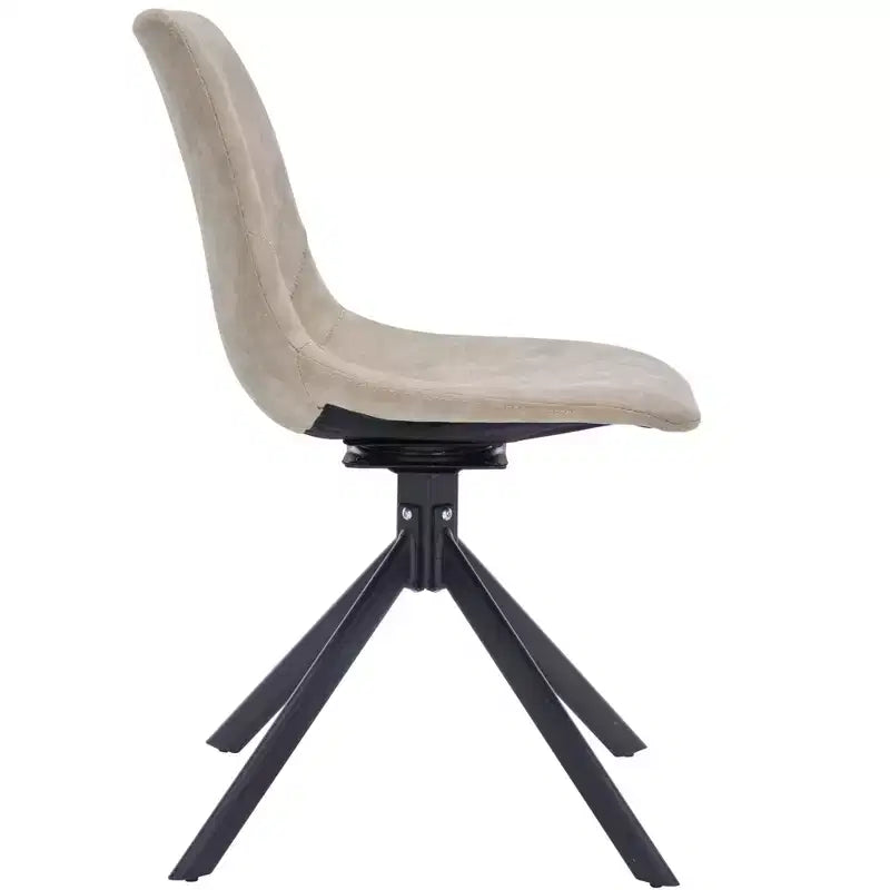 Chaise de salle à manger pivotante en cuir moderne Markley, assise rembourrée avec pieds en métal, chaise d'appoint confortable pour cuisine, salle à manger ou café