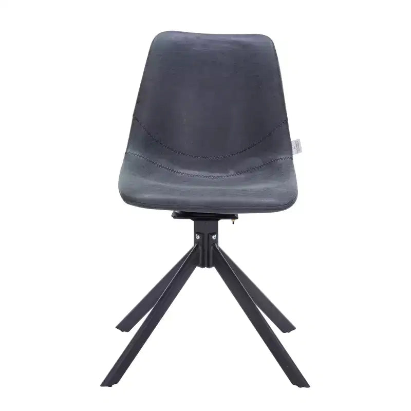 Chaise de salle à manger pivotante en cuir moderne Markley, assise rembourrée avec pieds en métal, chaise d'appoint confortable pour cuisine, salle à manger ou café