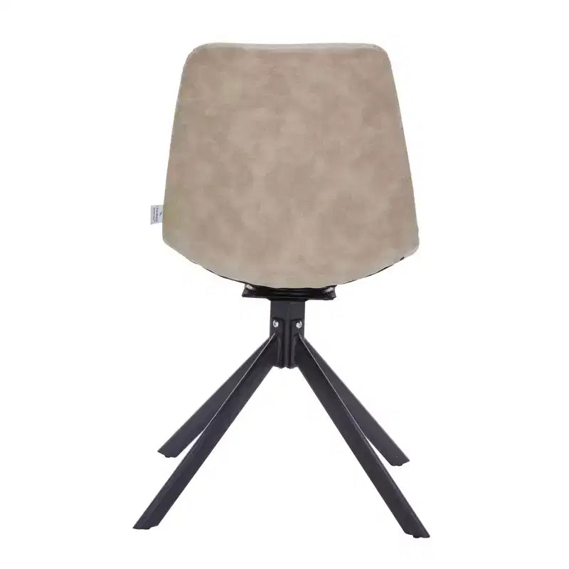 Chaise de salle à manger pivotante en cuir moderne Markley, assise rembourrée avec pieds en métal, chaise d'appoint confortable pour cuisine, salle à manger ou café