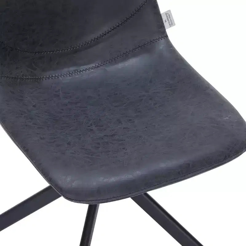 Chaise de salle à manger pivotante en cuir moderne Markley, assise rembourrée avec pieds en métal, chaise d'appoint confortable pour cuisine, salle à manger ou café