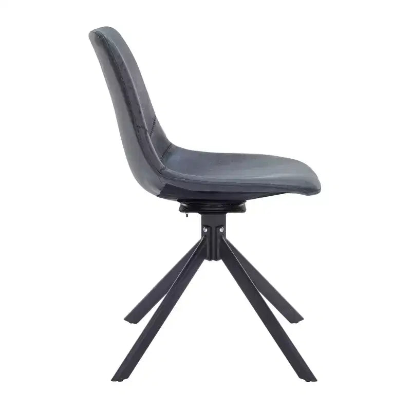 Chaise de salle à manger pivotante en cuir moderne Markley, assise rembourrée avec pieds en métal, chaise d'appoint confortable pour cuisine, salle à manger ou café