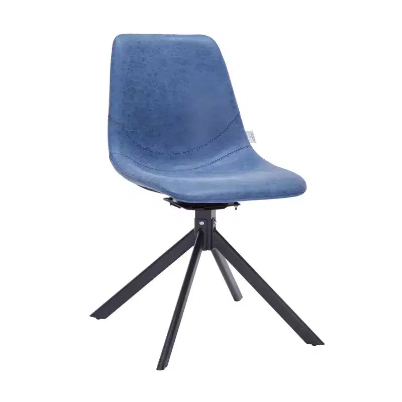 Chaise de salle à manger pivotante en cuir moderne Markley, assise rembourrée avec pieds en métal, chaise d'appoint confortable pour cuisine, salle à manger ou café