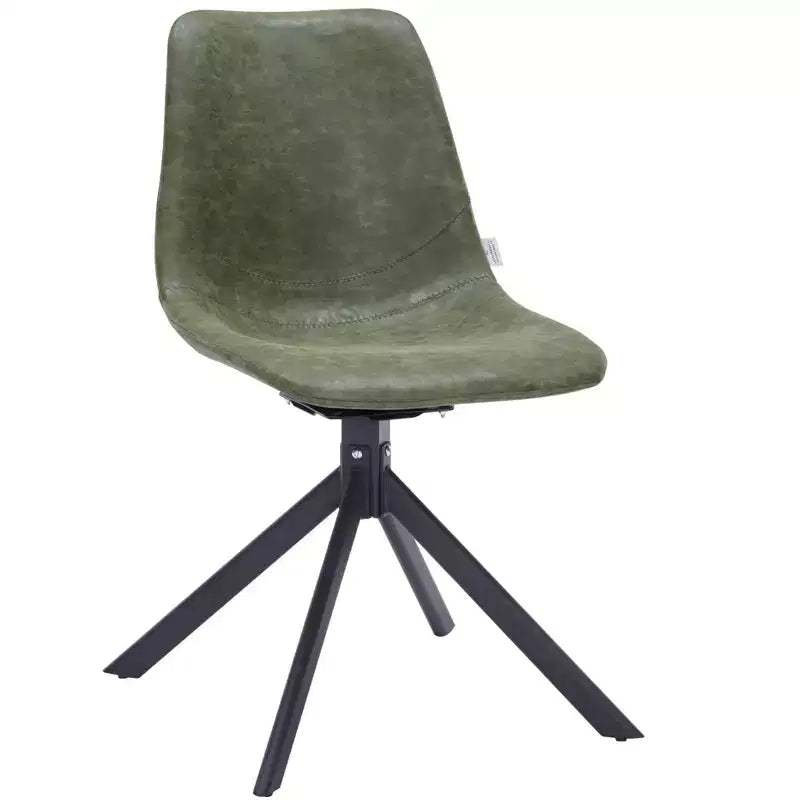 Chaise de salle à manger pivotante en cuir moderne Markley, assise rembourrée avec pieds en métal, chaise d'appoint confortable pour cuisine, salle à manger ou café
