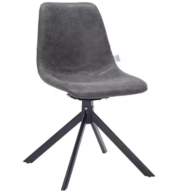 Chaise de salle à manger pivotante en cuir moderne Markley, assise rembourrée avec pieds en métal, chaise d'appoint confortable pour cuisine, salle à manger ou café
