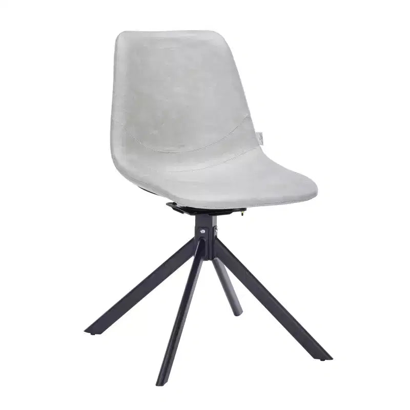 Chaise de salle à manger pivotante en cuir moderne Markley, assise rembourrée avec pieds en métal, chaise d'appoint confortable pour cuisine, salle à manger ou café