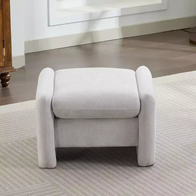 Ottoman confort surdimensionné en velours chenille pour chambre à coucher, salon, chambre d'enfant