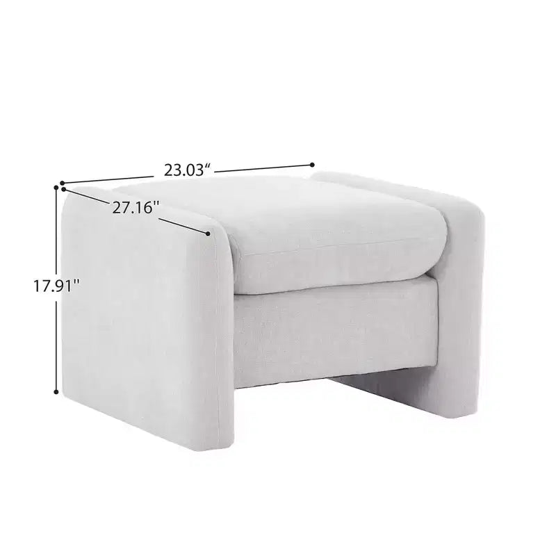 Ottoman confort surdimensionné en velours chenille pour chambre à coucher, salon, chambre d'enfant